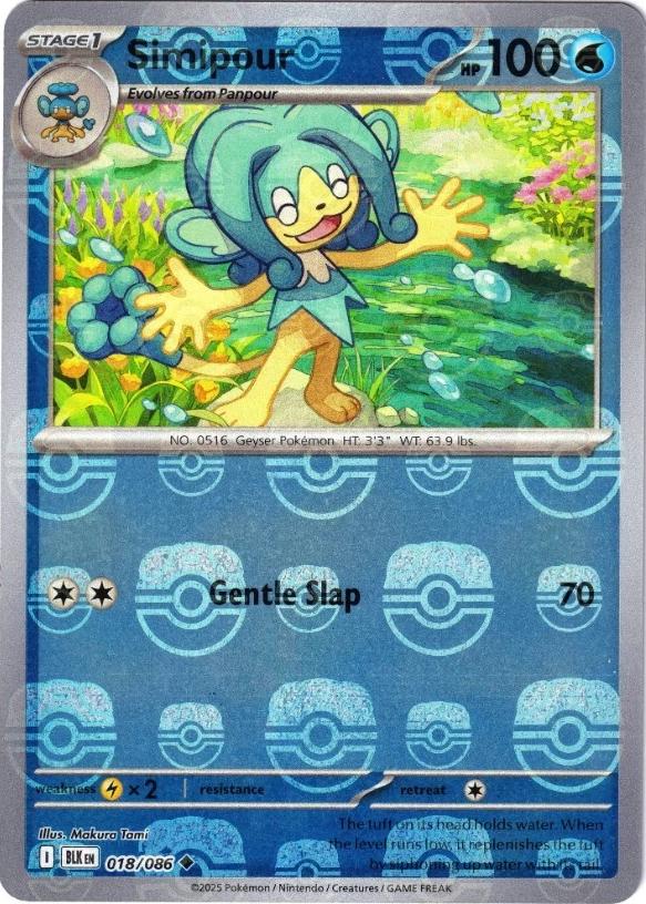Black Bolt Simipour [Master-Ball] Pokémon card